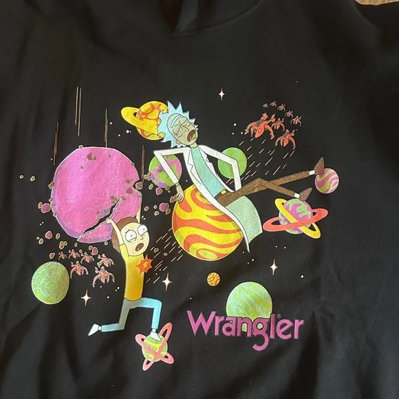 Wrangler x Rick & Morty Graphic Hoodie Sweatshirt - Picture 7 of 7